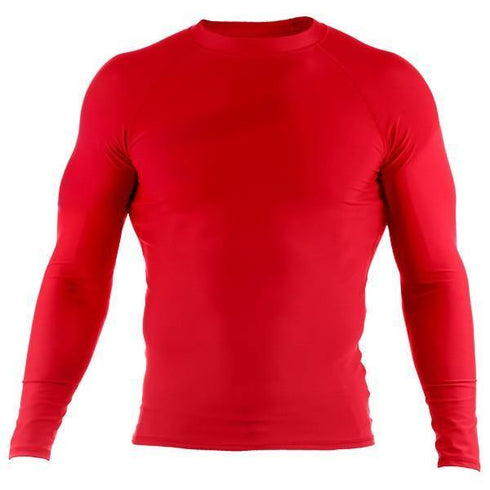 Clinch Gear-Basic Red Rashguard - Long Sleeve-RED-front