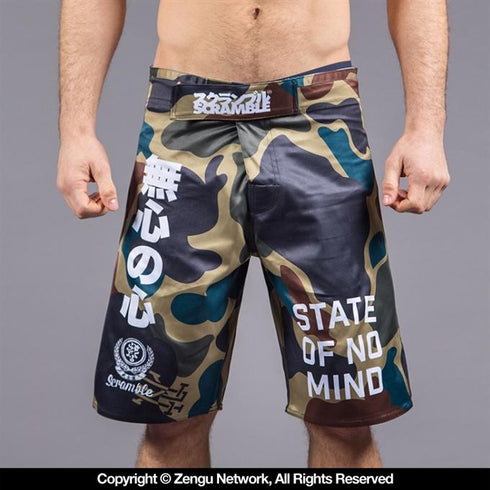 Scramble-No Mind Camo Shorts-front