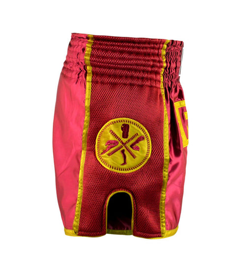 Combat Corner Maroon CRNR Muay Thai Shorts-3
