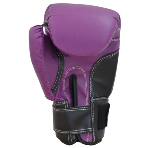 Combat Corner Recruit No Logo Boxing Gloves Black/Purple-4