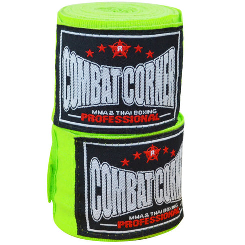 Combat Corner Pro Hand Wraps Neon Green-2