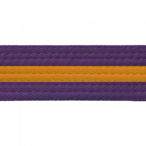 BOLD LOOK PURPLE BELTS WITH STRIPE-PRP/GOLD STRIPE-1