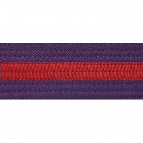 BOLD LOOK PURPLE BELTS WITH STRIPE-PRP/RED STRIPE-1
