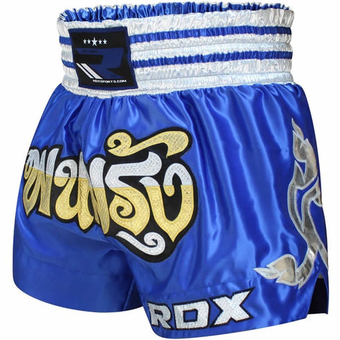 RDX R1 FIRE SATIN MUAY THAI SHORTS-2