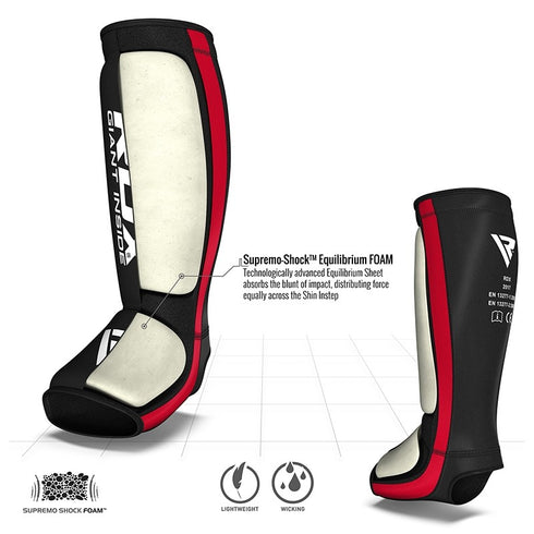 RDX T6 GEL SHIN INSTEP GUARDS(Red)-3
