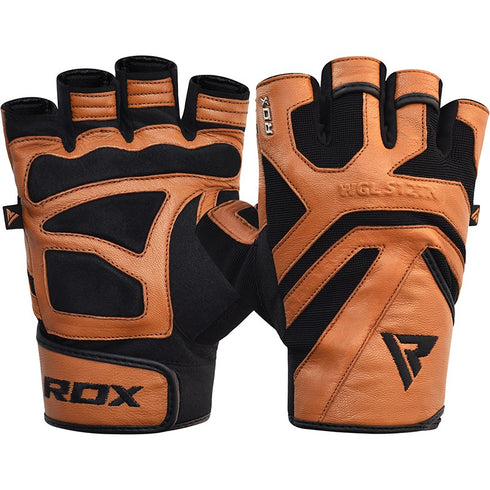 RDX S12 GYM WEIGHT LIFTING GLOVES/Tan-2