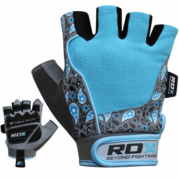 RDX S6 LADIES BLUE GYM GLOVES-1