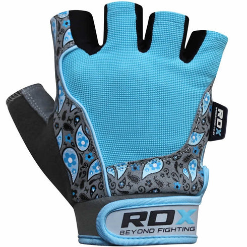 RDX S6 LADIES BLUE GYM GLOVES-2