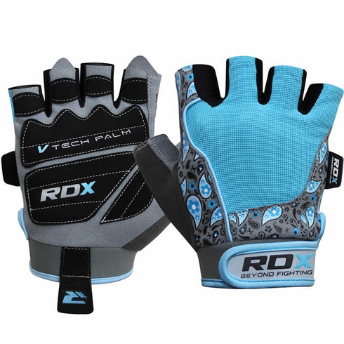 RDX S6 LADIES BLUE GYM GLOVES-5