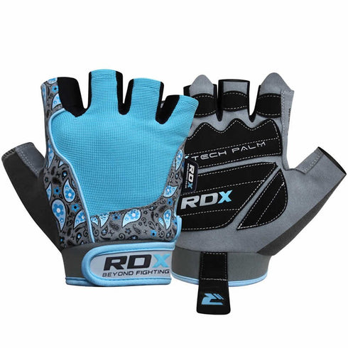 RDX S6 LADIES BLUE GYM GLOVES-6