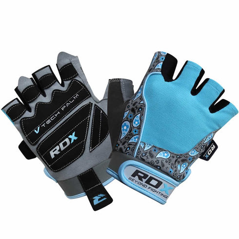 RDX S6 LADIES BLUE GYM GLOVES-7