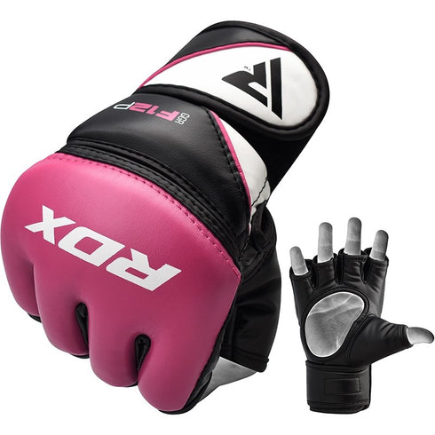 RDX F12 LADIES PINK MMA GRAPPLING GLOVES-5