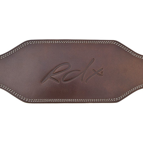 RDX 6 INCH BROWN LEATHER GYM BELT-6