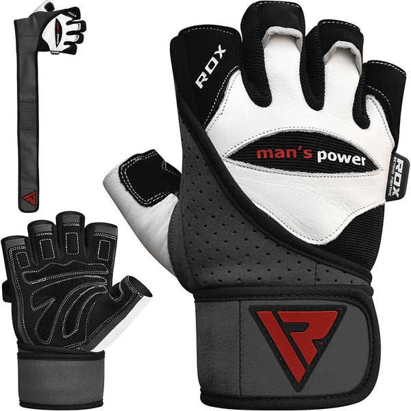 RDX L1 LEATHER GYM GLOVES-1
