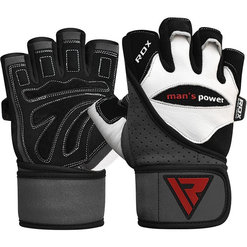 RDX L1 LEATHER GYM GLOVES-5