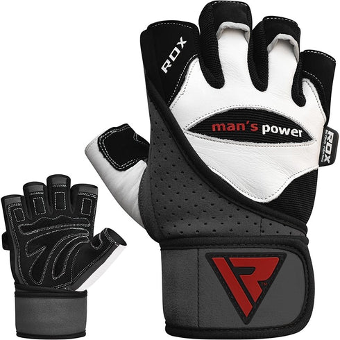 RDX L1 LEATHER GYM GLOVES-8