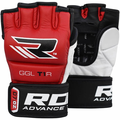 RDX T1 LEATHER MMA GLOVES/R-2