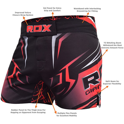 RDX R8 RED MMA SHORTS-3