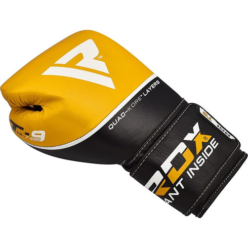 RDX T9 ACE LEATHER BOXING GLOVES(Yellow)-6