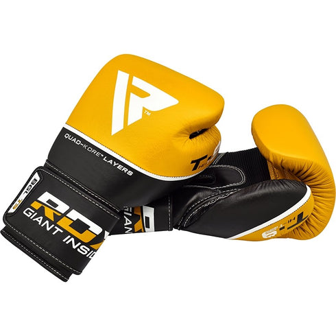 RDX T9 ACE LEATHER BOXING GLOVES(Yellow)-7