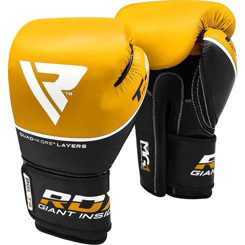 RDX T9 ACE LEATHER BOXING GLOVES(Yellow)-9