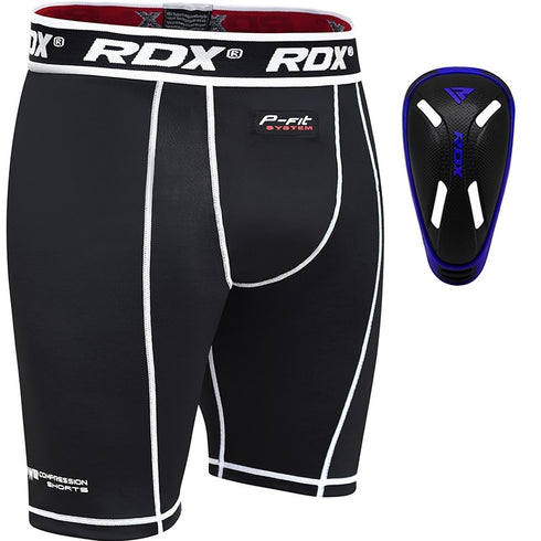 RDX COMPRESSION SHORTS & GROIN CUP/Blu-1