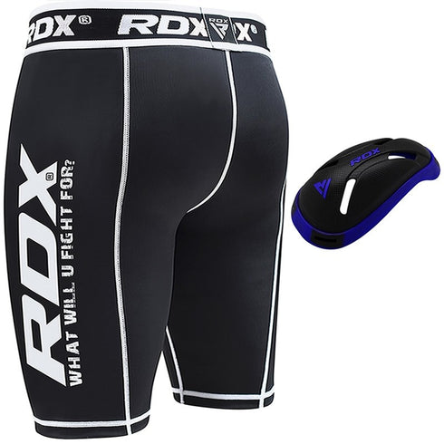 RDX COMPRESSION SHORTS & GROIN CUP/Blu-2