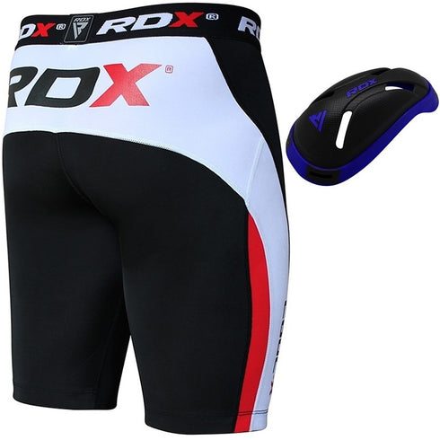 RDX GROIN GUARD & THERMAL COMPRESSION SHORTS/BLU-3