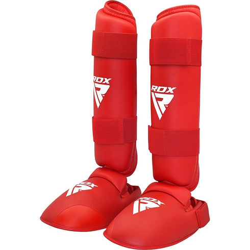 RDX X1 SEMI CONTACT SHIN INSTEP GUARDS(Red)-1