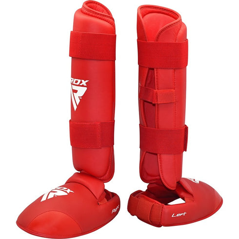 RDX X1 SEMI CONTACT SHIN INSTEP GUARDS(Red)-3