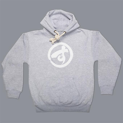 Scramble-Brush Logo Hoodie - Grey-1