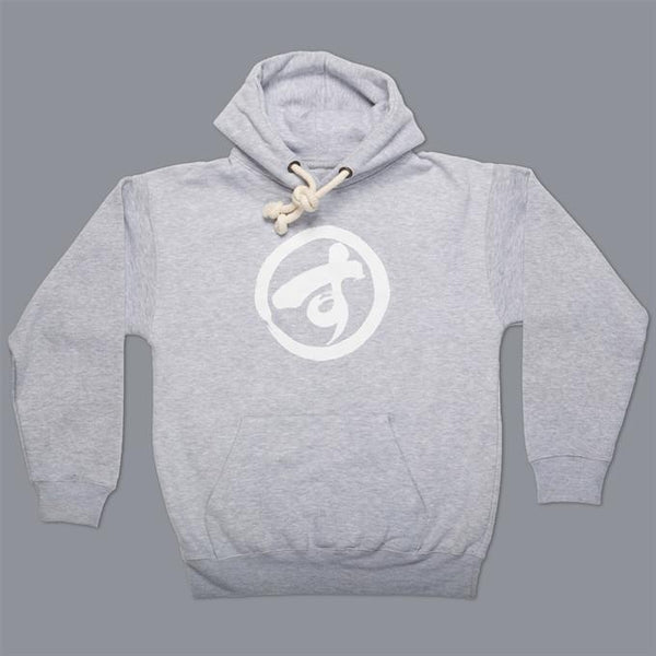 Scramble-Brush Logo Hoodie - Grey-1