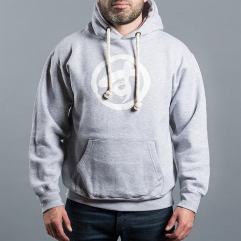Scramble-Brush Logo Hoodie - Grey-3