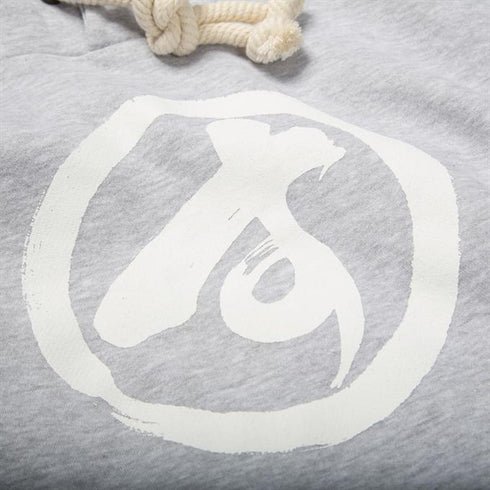 Scramble-Brush Logo Hoodie - Grey-4