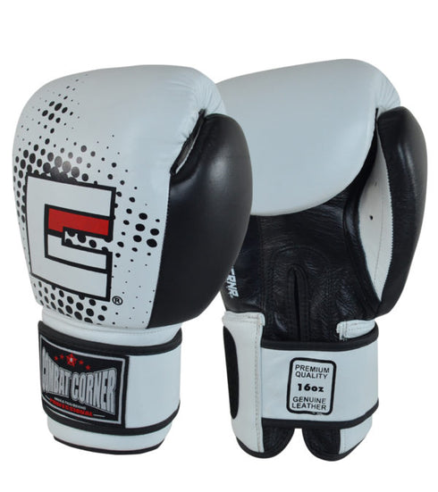 Combat Corner Supreme Thai Boxing Gloves White-1