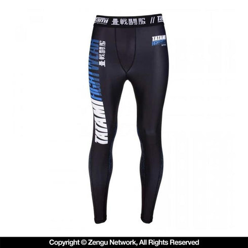 Tatami Hexagon Grappling Tights - Blue-2