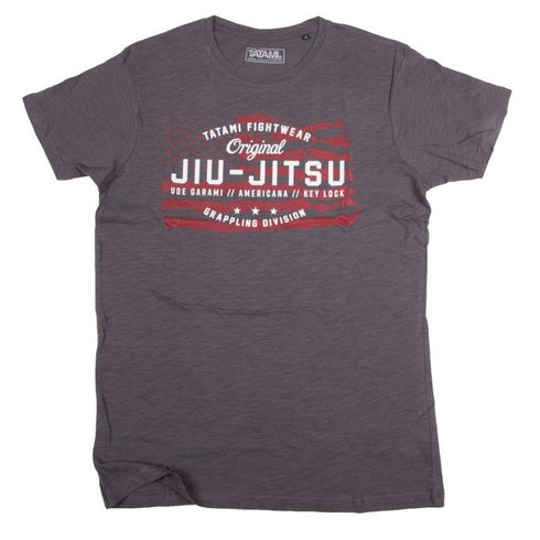 Tatami Americana T-Shirt-Grey/Red-1