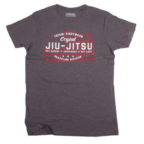 Tatami Americana T-Shirt-Grey/Red-1