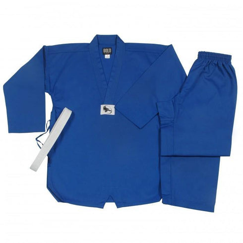 BOLD LOOK 7.5OZ MIDDLEWEIGHT TKD SETS-BLUE-1