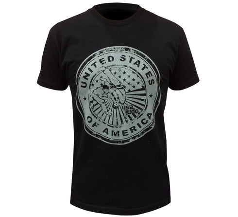 FUJI USA Judo Crest Men's T-Shirt-Black-1
