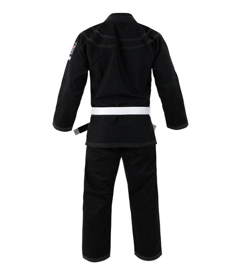 Combat Corner BJJ GI - Black v6 - FREE WHITE BELT - MMA Fightland