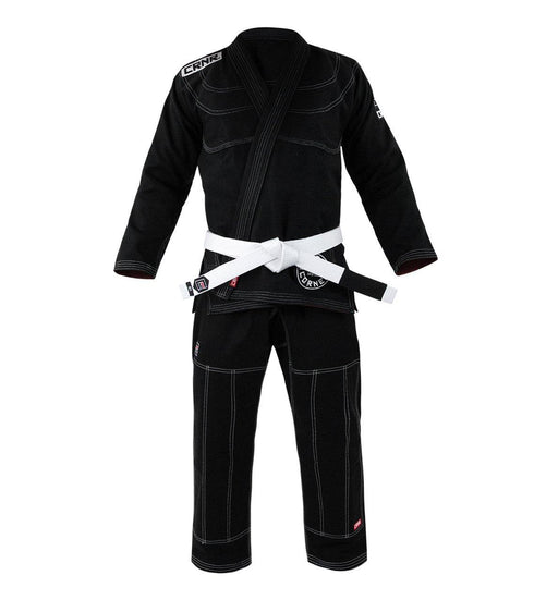 Combat Corner BJJ GI - Black v6 - FREE WHITE BELT - MMA Fightland