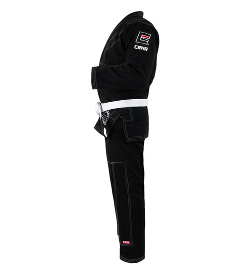 Combat Corner BJJ GI - Black v6 - FREE WHITE BELT - MMA Fightland