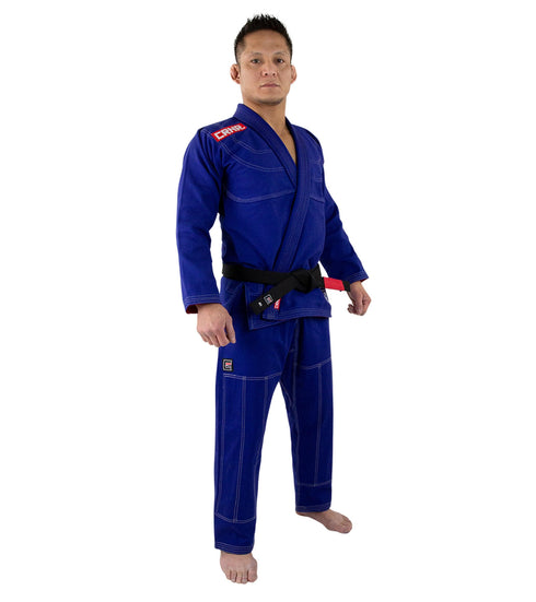 Combat Corner BJJ GI - Royal Blue v6 - FREE WHITE BELT - MMA Fightland