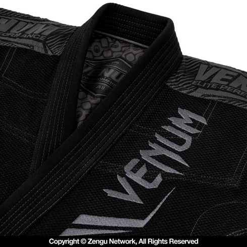 Venum-Elite Jiu Jitsu Gi - Black on Black-6