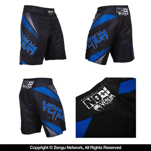 Venum-NOGI Shorts - Jiu Jitsu Rank-Black/Blue-1