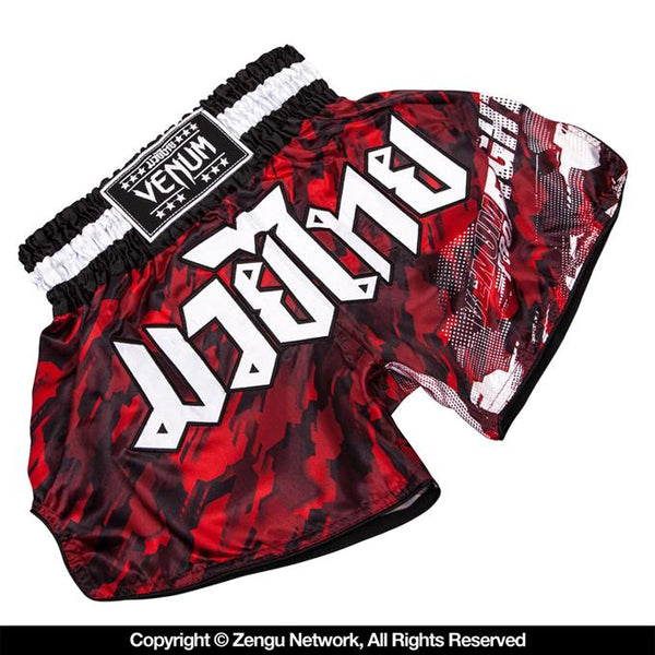Venum-Tecmo Muay Thai Shorts - Red-1