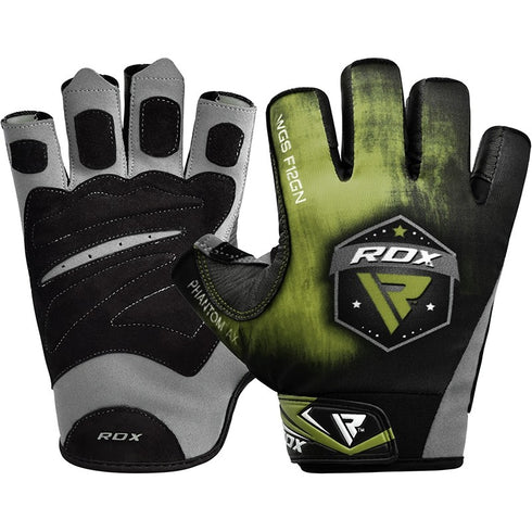 RDX F12 WEIGHTLIFTING GYM GLOVES/Gre-1