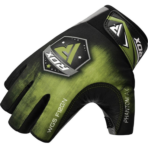 RDX F12 WEIGHTLIFTING GYM GLOVES/Gre-4