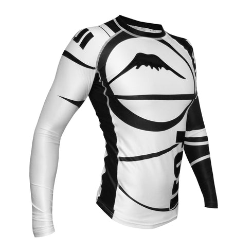 FUJI SPORTS FREESTYLE IBJJF RANKED RASHGUARD LONG SLEEVE-White-2
